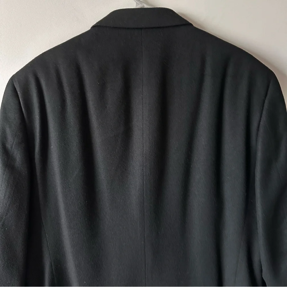 Bill Blass Blazer Men's 44L Black Single Breasted 3 Button 100% Cashmere